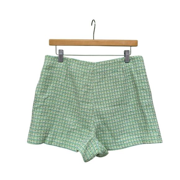 Zara Chic Green Tweed Skirt - Picture 3 of 5